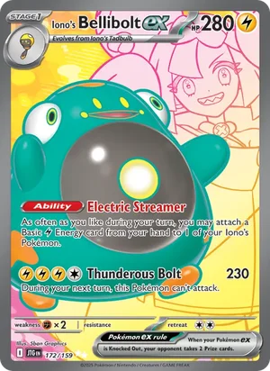 Iono's Bellibolt ex Journey Together Pokémon TCG Ultra Rare 172