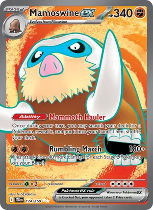 Mamoswine ex Journey Together Pokémon TCG Ultra Rare 174