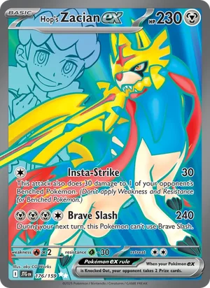 Hop's Zacian ex Journey Together Pokémon TCG Ultra Rare 176