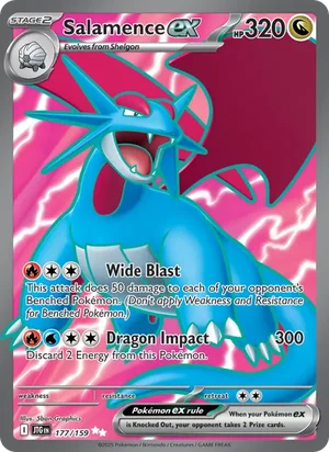 Salamence ex Journey Together Pokémon TCG Ultra Rare 177