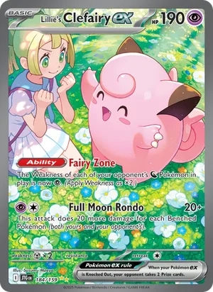 Lillie's Clefairy ex Journey Together Pokémon TCG Special Illustration Rare 184