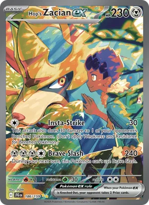 Hop's Zacian ex Journey Together Pokémon TCG Special Illustration Rare 186