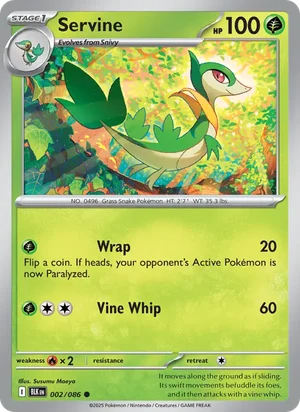 Servine SV Black Bolt Pokémon TCG Common 002
