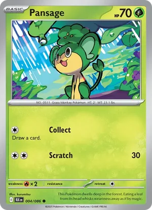 Pansage SV Black Bolt Pokémon TCG Common 004