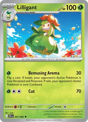 Lilligant SV Black Bolt Pokémon TCG Uncommon 007