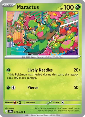 Maractus SV Black Bolt Pokémon TCG Common 008