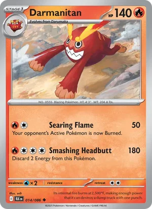 Darmanitan SV Black Bolt Pokémon TCG Uncommon 014