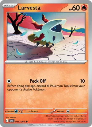 Larvesta SV Black Bolt Pokémon TCG Common 015
