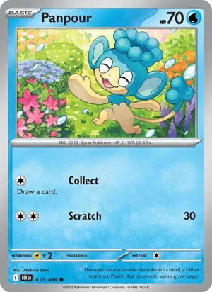 Panpour SV Black Bolt Pokémon TCG Common 017