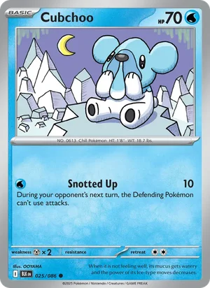 Cubchoo SV Black Bolt Pokémon TCG Common 025