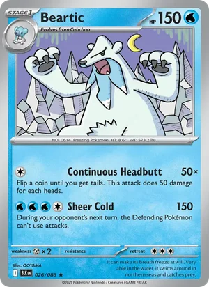 Beartic SV Black Bolt Pokémon TCG Rare 026