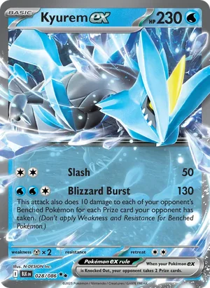 Kyurem ex SV Black Bolt Pokémon TCG Double Rare 028