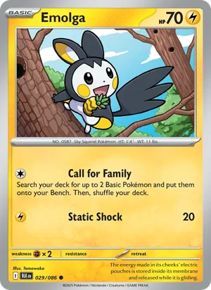 Emolga SV Black Bolt Pokémon TCG Common 029