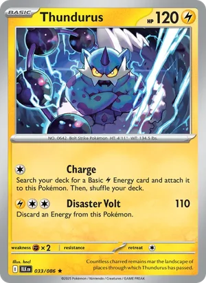 Thundurus SV Black Bolt Pokémon TCG Rare 033