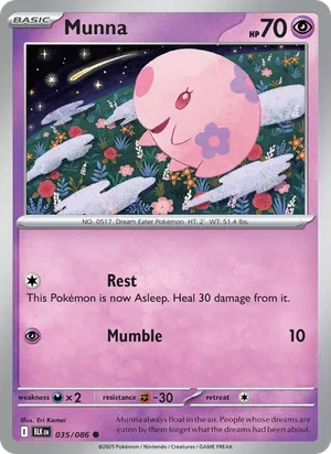 Munna SV Black Bolt Pokémon TCG Common 035
