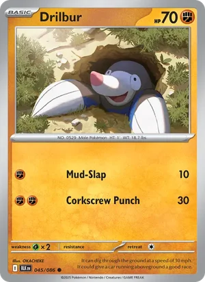 Drilbur SV Black Bolt Pokémon TCG Common 045