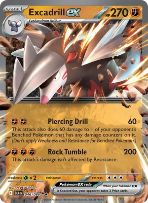 Excadrill ex SV Black Bolt Pokémon TCG Double Rare 046