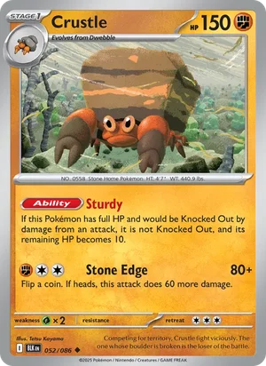 Crustle SV Black Bolt Pokémon TCG Uncommon 052