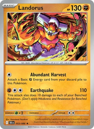 Landorus SV Black Bolt Pokémon TCG Rare 053