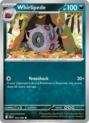 Whirlipede SV Black Bolt Pokémon TCG Common 055