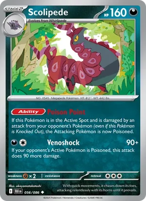 Scolipede SV Black Bolt Pokémon TCG Uncommon 056