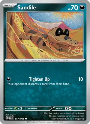 Sandile SV Black Bolt Pokémon TCG Common 057