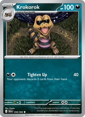 Krokorok SV Black Bolt Pokémon TCG Common 058