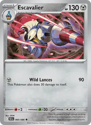 Escavalier SV Black Bolt Pokémon TCG Uncommon 060