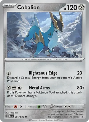 Cobalion SV Black Bolt Pokémon TCG Rare 066