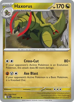 Haxorus SV Black Bolt Pokémon TCG Rare 070