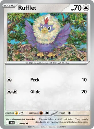 Rufflet SV Black Bolt Pokémon TCG Common 077