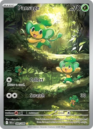 Pansage SV Black Bolt Pokémon TCG Illustration Rare 089