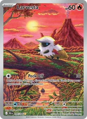 Larvesta SV Black Bolt Pokémon TCG Illustration Rare 099