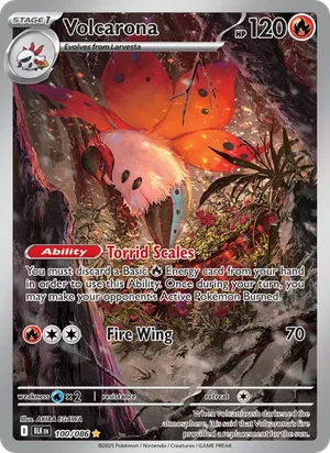Volcarona SV Black Bolt Pokémon TCG Illustration Rare 100