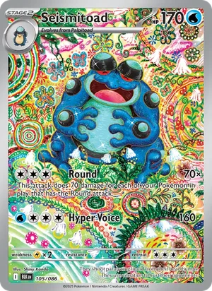 Seismitoad SV Black Bolt Pokémon TCG Illustration Rare 105
