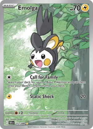 Emolga SV Black Bolt Pokémon TCG Illustration Rare 112