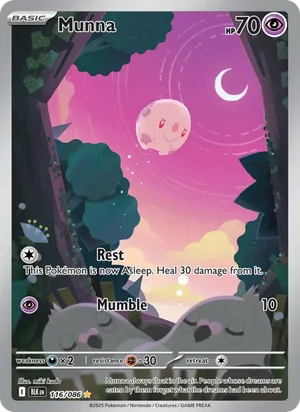 Munna SV Black Bolt Pokémon TCG Illustration Rare 116