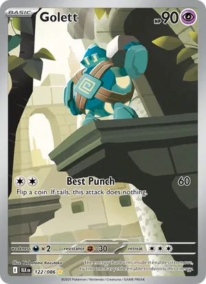 Golett SV Black Bolt Pokémon TCG Illustration Rare 122