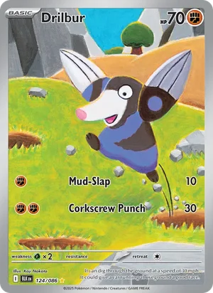 Drilbur SV Black Bolt Pokémon TCG Illustration Rare 124
