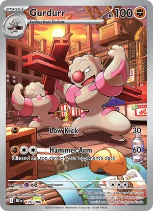Gurdurr SV Black Bolt Pokémon TCG Illustration Rare 126