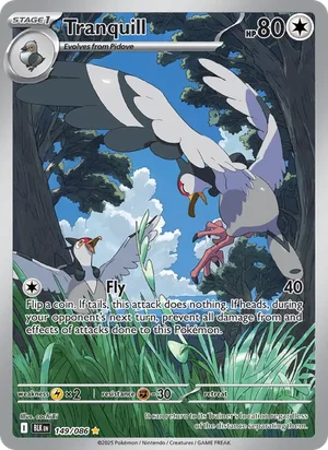 Tranquill SV Black Bolt Pokémon TCG Illustration Rare 149
