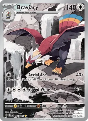 Braviary SV Black Bolt Pokémon TCG Illustration Rare 155
