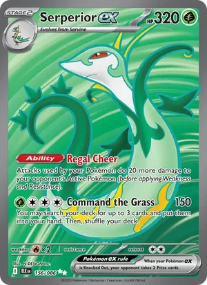 Serperior ex SV Black Bolt Pokémon TCG Ultra Rare 156