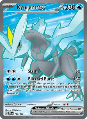 Kyurem ex SV Black Bolt Pokémon TCG Ultra Rare 157