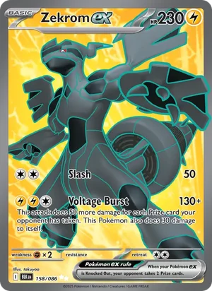 Zekrom ex SV Black Bolt Pokémon TCG Ultra Rare 158