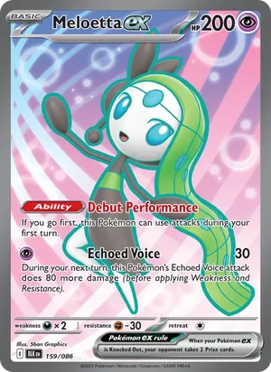 Meloetta ex SV Black Bolt Pokémon TCG Ultra Rare 159