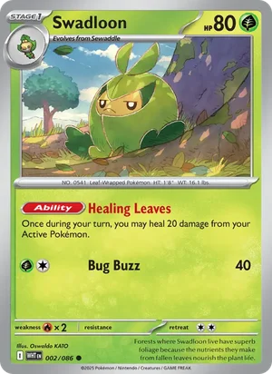 Swadloon SV White Flare Pokémon TCG Common 002