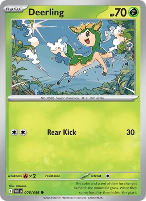 Deerling SV White Flare Pokémon TCG Common 006