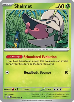 Shelmet SV White Flare Pokémon TCG Common 008