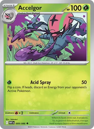 Accelgor SV White Flare Pokémon TCG Uncommon 009